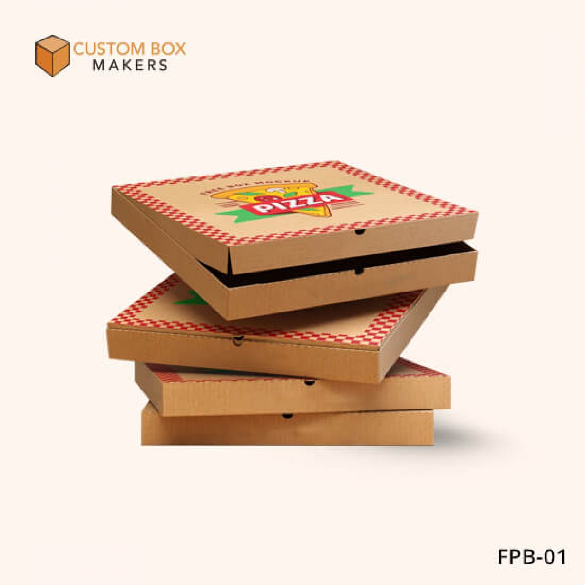 Custom Brown Pizza Boxes Wholesale